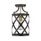 Z-Lite Malcalester 1 Light Flush Mount, Matte Black & Olde Brass 481F1-MB-OBR - alternate 3